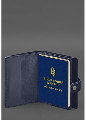 Кожаная обложка-портмоне для военного билета офицера запаса (узкий документ) BlankNote (393219628)