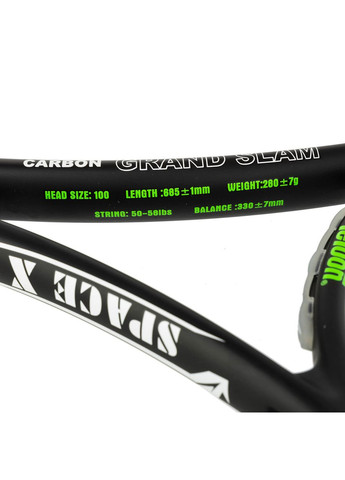 Ракетка для великого тенісу SPACE-X-V (алюміній, вага 280гр, чорний-білий) Teloon (361437339)