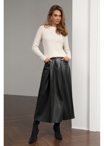 Черная юбка с карманами 3073 черный Triko Bakh