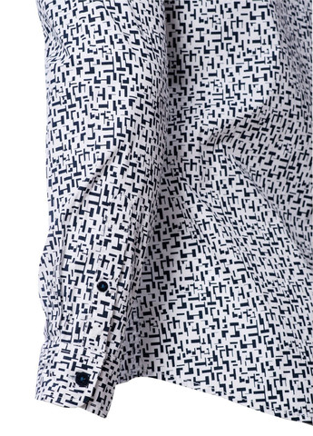 Черно-белая повседневный рубашка с абстрактным узором Tom Tailor