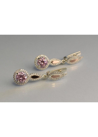 Срібні сережки з золотими пластинками Silver Style (366813382)