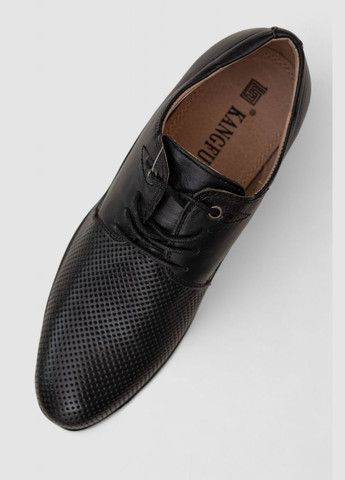 Черные туфли мужские с перфорацией,, KangFu