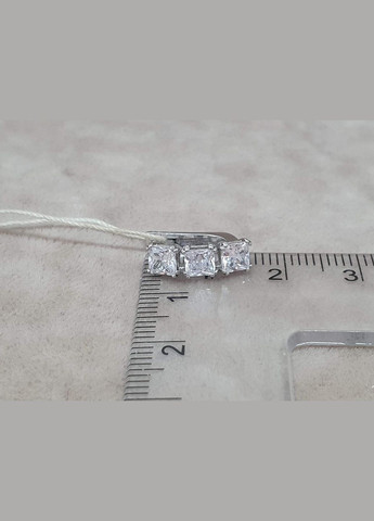 Срібні сережки ТРІО з фіанітами. 2973/9Р-CZ AGNI (323641014)