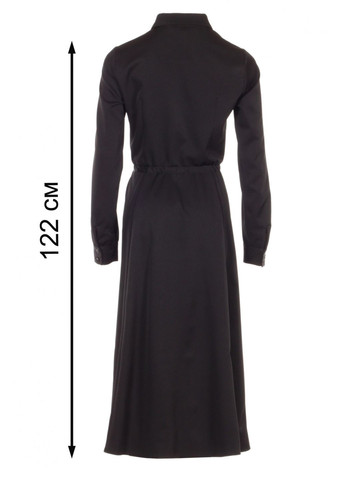 Черное повседневный платье на кулисе с просторной юбкой (ll194320090) LadyLike