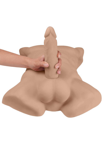 Торс з фалоімітатором на присосці Apollo L Male Torso Caramel Silexd (335394685)