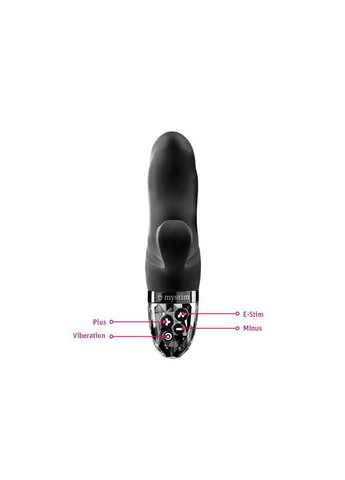 Вібратор-кролик з електростимуляцією Mystim Hop Hop Bob Black Edition No Brand (366878433)