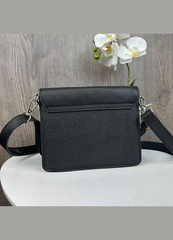 Шкіряна міні сумочка клатч на плече з тисненням чорна (sku_1695) No Brand (330576504)