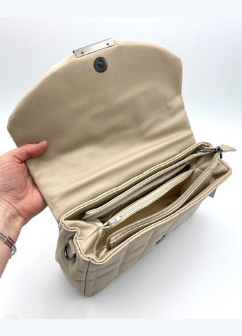 Женская черная стеганная сумка Ронни с косметичкой среднего размера (sumka-znocha-ronn) WeLassie (342199290)