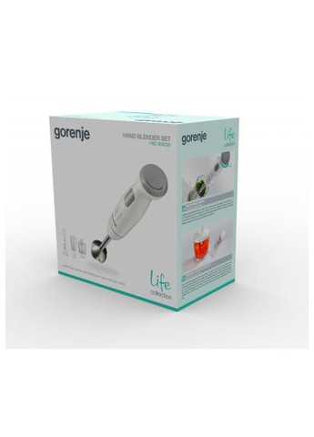 Блендер 800ВТ + міні-подрібнювач 500 мл, мірний стакан 500 мл, віночок. Gorenje HBC804QW (369401134)