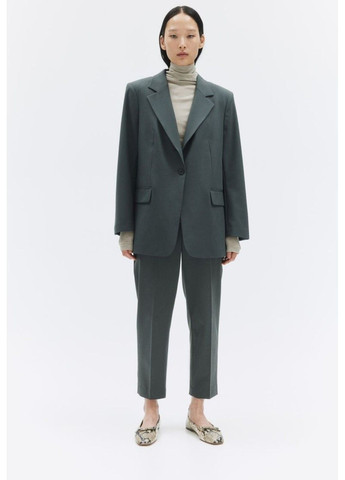 Жіночий однобортний піджак Н&М (57556) XS Темно-зелений H&M (300104947)
