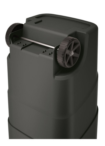 Бак для сміття Wheeler 110 л, антрацит, зелена кришка Prosperplast (329826958)