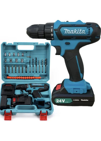 Акумуляторний шуруповерт (24V, 5.0Ah) з набором інструментів та запасним акумулятором No Brand (317634645)