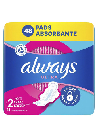 Гигиенические прокладки Ultra Super (Размер 2) 48 шт Always (304430824)