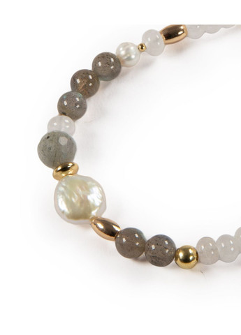 Браслет "Фіджі" Лабрадор, Гірський кришталь, Перли 15 Fursa fashion (362419352)
