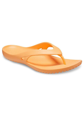 Оранжевые женские шлепанцы Crocs на низком каблуке