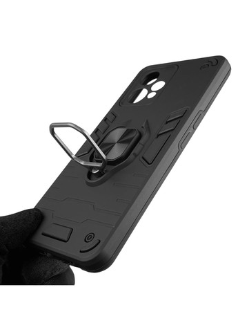 Чохол для телефона 9 броньований з магнітним кільцем-тримачем на реалмі 9 чорний Realme (366235860)