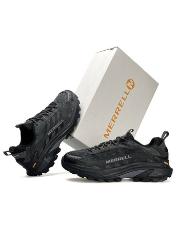 Черные демисезонные кроссовки мужские merrell No Brand Moab Speed 2 Dark Grey