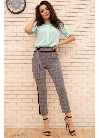 Жіночі вкорочені штани, в клітку з лампасами, колір Сірий, 172R9314-3 Ager (315134250)