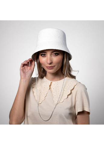 Панама жіноча з ланцюжком папір біла ВІЛЕНА LuckyLOOK 444-560 (322793154)
