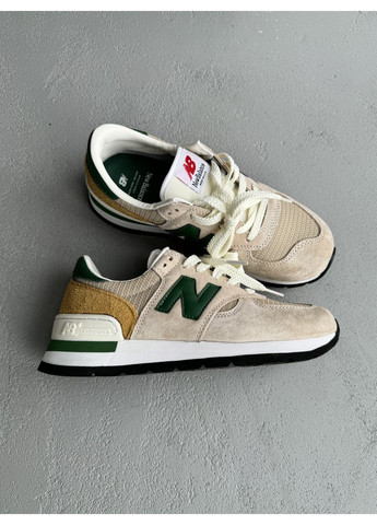 КРОССОВКИ ЖЕНСКИЕ NEW BALANCE 574 BEIGE / GREEN НЬЮ БЕЛАНС 574 No Brand серые демисезоны (369389686)
