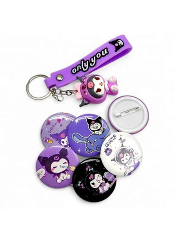 Рюкзак школьный Sanrio Куромы для детей с анатомическими лямками и карманами для учебников. ProDobro (367100250)