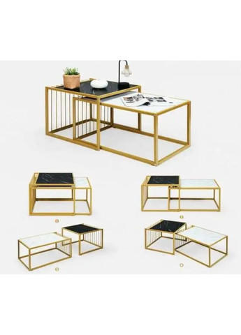 Комплект журнальних столів Scorpion з штучного мармуру Costway (362028011)