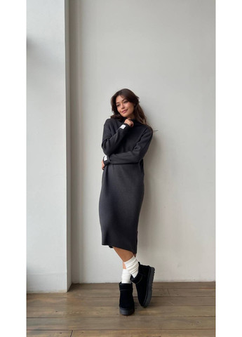 Графитовое праздничный женское платье ) – замеры в описании оверсайз DK/DL Мода без кордонів однотонное