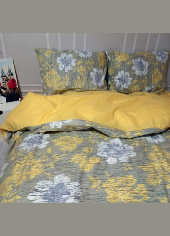 Постельное белье Флора Ранфорс Двуспальное на резинке MERISET (278255333)