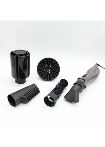 Фен-щітка GM-4858 з обертовою насадкою 5в1 1000 Вт Сірий Gemei (372506410)