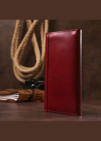 Отменный кожаный женский кошелек 11576 Бордовый Grande Pelle (331911478)