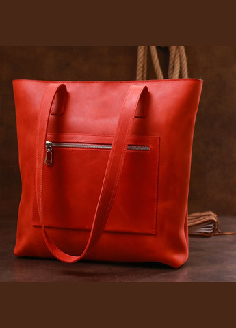 Вінтажна яскрава шкіряна сумка 16348 Червоний Shvigel (329147445)