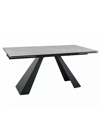 Стіл обідній розкладний SALVADORE CERAMIC Крем Diamond Cream / Чорний мат (160-240) X90 SALVADOREKRC160 Signal (372178151)