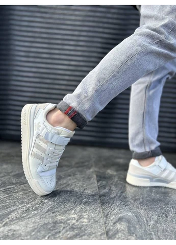 Сірі літні кросівки adidas forum 84 low orbit grey адідас форум 84 сірі No Brand