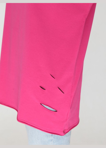 Футболка жіноча рожева подовжена великий розмір JEANSclub Вільна - (322999554)