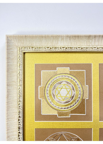 Картина-оберег Финансовый успех - 4 символа 53×53 см коричневый котон (NF0085) Tiferet-NF (371996487)