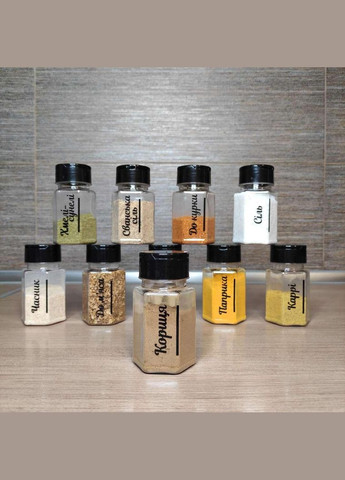 Набор емкостей для хранения специй, пластиков, 10 шт. No Brand (298794650)