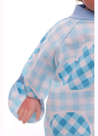 Человечек с царапками для мальчика байк в голубой ячейку 56 см (51640) BABYKROHA (315423738)