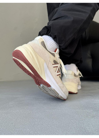 Бежеві Осінні кросівки чоловічі new balance new balane 990v6 x loro piana beige bordo нью беланс 9060 No Brand