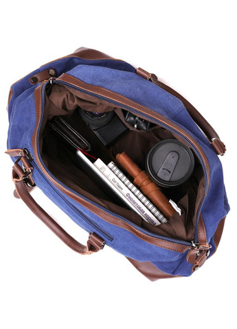 Дорожня сумка текстильна середня 20084 Синя Vintage (297129788)