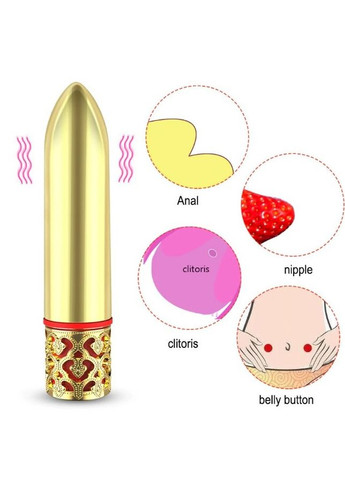 Вибропуля уникального дизайна 7 скоростей USB зарядка + мини-пульт ДУ 108*22 мм HWOK No Brand (329193196)