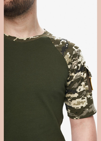 Футболка мужская тактическая с коротким рукавом "Sleeve" хаки пиксель милитари футболка камуфляж хлопок Intruder (341525262)