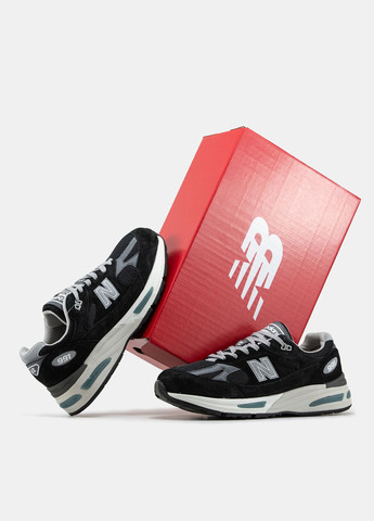Чорні всесезон кросівки чоловічі new balance 991v2 black | нью беланс 991в2 чорні No Brand