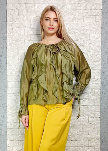 Оливкова блуза Italy Moda