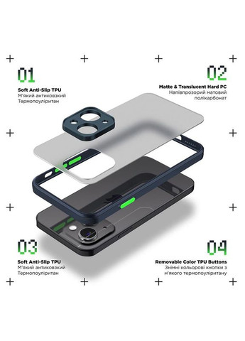 Чохол-накладка Frosted Matte для Xiaomi Redmi Note 12 Pro 4G Navy Blue (ARM68325) ArmorStandart (341487338)