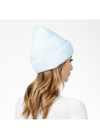 Шапка біні жіноча віскоза з ангорою блакитна МАРІЯ LuckyLOOK 591-936 (322789924)