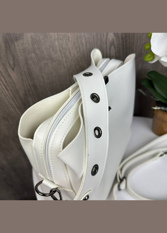 Женская сумка на плечо с широким ремешком сумочка белая Turkey (337363042)