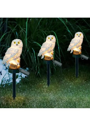 Фонарь садовая Сова с солнечной панелью WHITE Zibi (363832499)