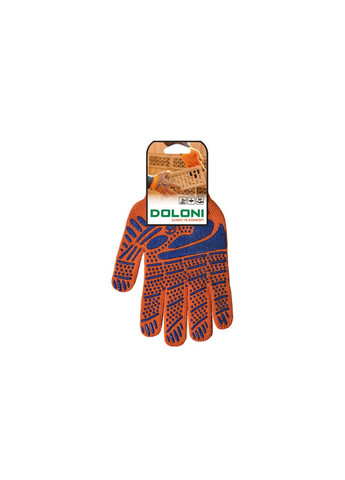 Перчатки Стандарт Плюс 794 (ПВХ-рисунок, XL) оранжевые рабочие трикотажные (21895) Doloni (266339413)