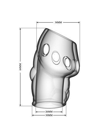 Насадка на член - Pretty Love Oskar Penis Thicker Transparent LyBaile (335863197)