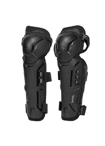 Комплект набор мотонаколенники налокотники защитные с ремнями клипсами для защиты от травм мото защита (476507-Prob) Черные Unbranded (283250529)